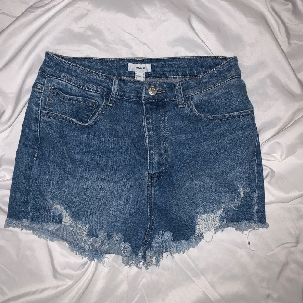 Forever 21 Light Wash Jean Shorts